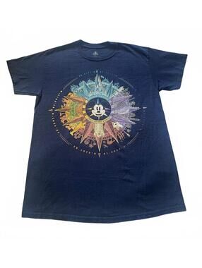 Disney Parks Mickey Compass Graphic T-Shirt Medium
